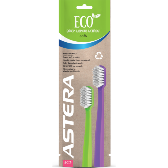 ASTERA Четка за зъби  Astera Eco Super Soft Double Pack