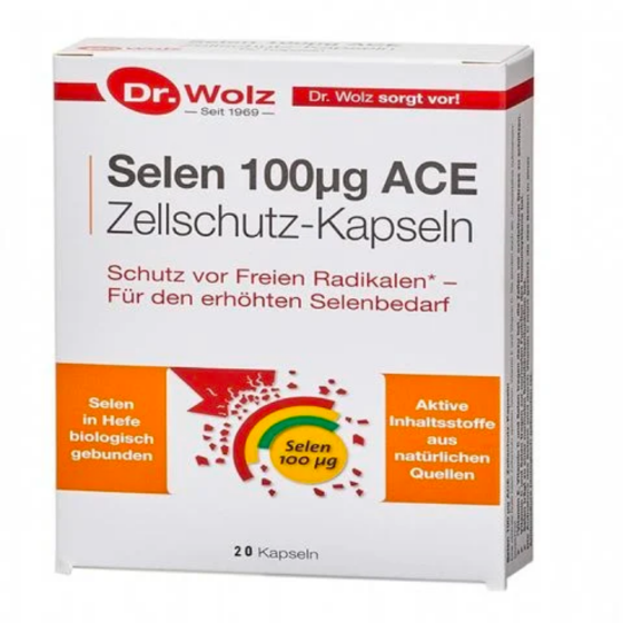 DR. WOLZ ZELL GMBH Селен АCE капсули за нормално функциониране на имунната система100мг х20