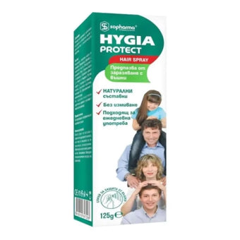 compare product Hygia Protect Предпазващ спрей за коса против въшки х125 мл Sopharma