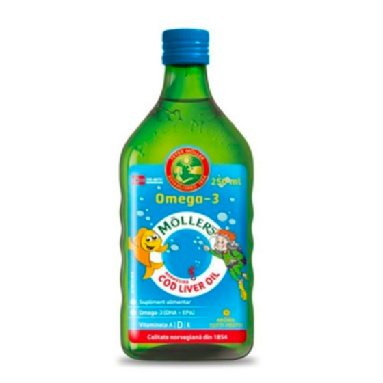 ORKLA* Мьолерс масло от дроб на треска с плодов вкус 250мл
