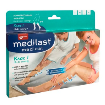 compare product Medilast компресивен чорап при разширени вени клас I 3/4 XXL