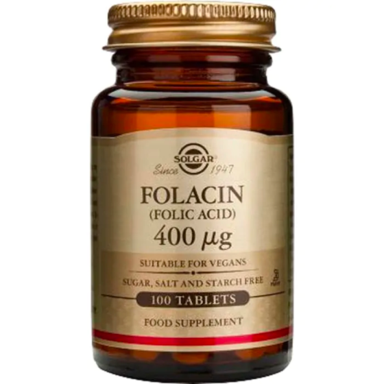Solgar Фoлиeвa киceлинa таблетки при бременни 400мкг 100 таблетки