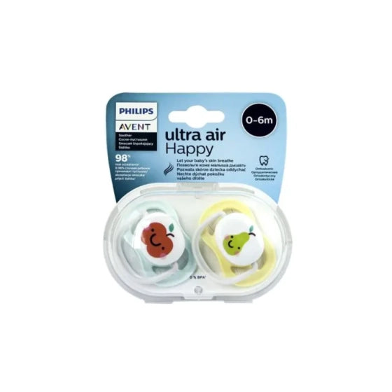 AVENT Ортодонтични залъгалки Ultra Air Fruit 0-6м. 2бр. Avent