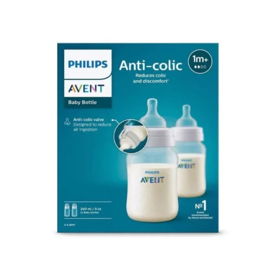 AVENT Бутилка Anti-Colic 260 мл биберон 2дупки 1м+ х2 Avent