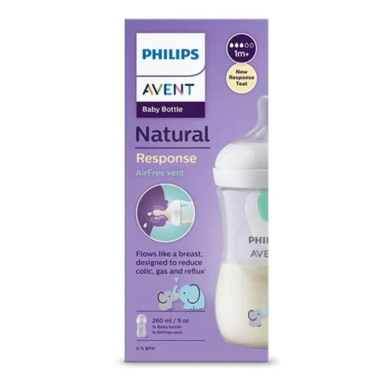 AVENT Бутилка Natural Response AirFree 260мл 1м+ с биберон с поток 3 за момче Avent