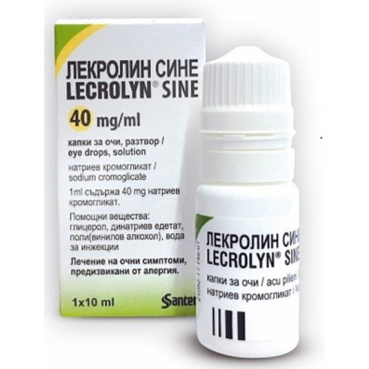 LECROLYN SINE Лекролин Сине капки за очи при алергия 40мг/мл 10мл - Снимка 1 от 2