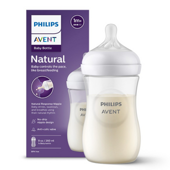 compare product Бутилка Natural Response 260мл 1м+ с биберон с поток 3 Avent