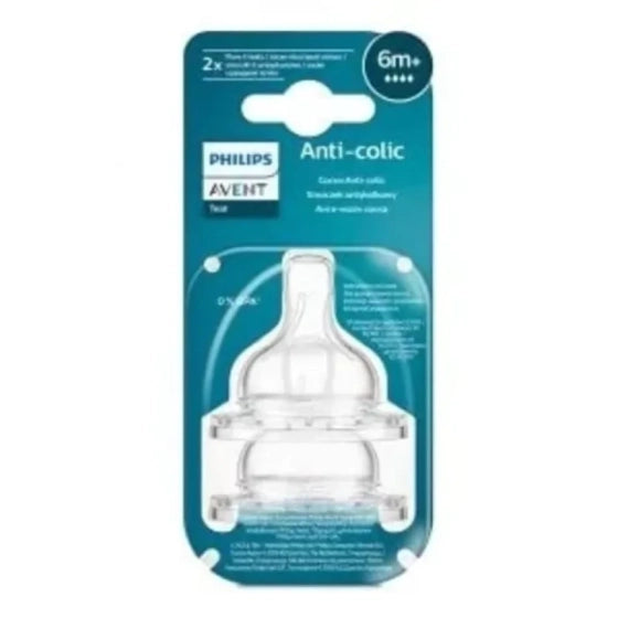 AVENT Биберон Anti-Colic Fast с 4 дупки 6м+ 2бр Avent