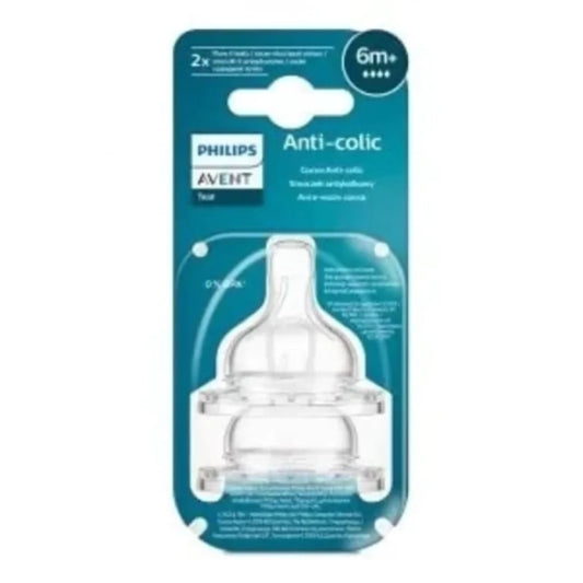AVENT Биберон Anti-Colic Fast с 4 дупки 6м+ 2бр Avent
