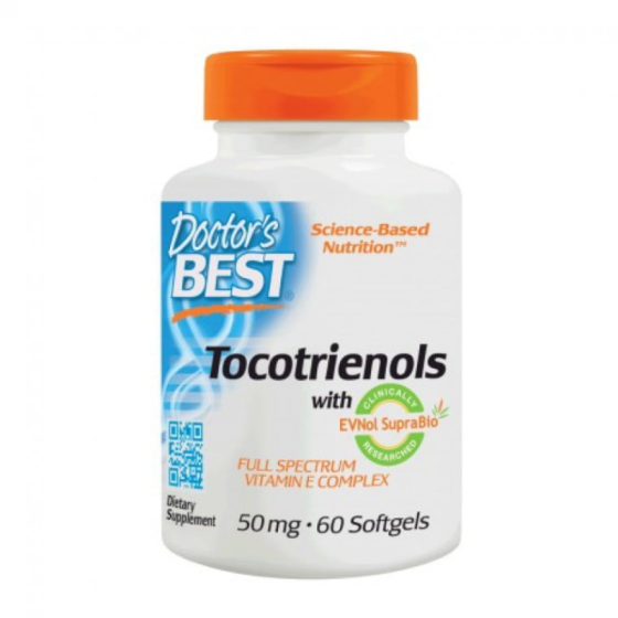 DOCTOR'S BEST Витамин Е с Токотриеноли 50 мг. 60 софтгел капсули Doctor's Best