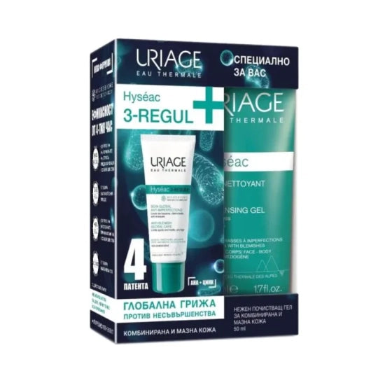 Uriage hyseac 3-regul 40мл+почистващ гел 50мл промо - Снимка 1 от 2