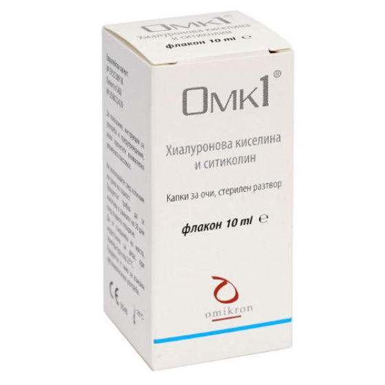 OMK 1 ОМК 1 капки за очи с хиалуронова киселина за овлажняване на очите 10мл