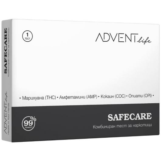 ADVENT LIFE Safecare Комбиниран тест за наркотици, Advent Life - Снимка 1 от 3