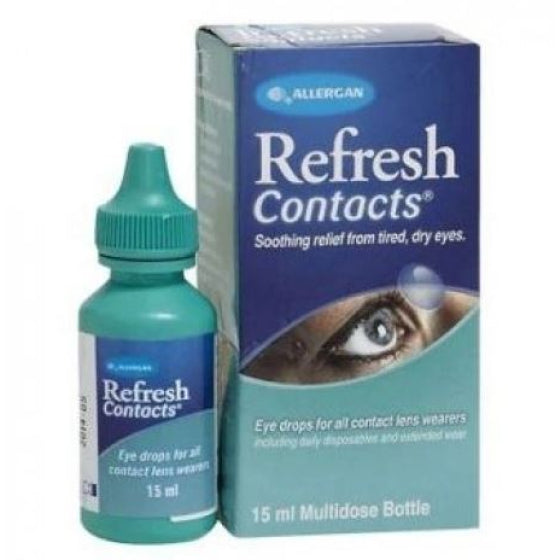 REFRESH CONTACTS Рефреш контакт солуцио  при уморени и сухи очи 15мл