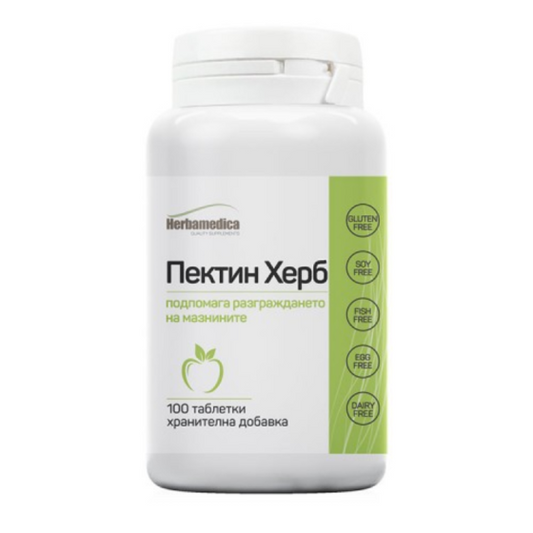HERBA MEDICA Пектин Херб таблетки за понижаване на холестерола 500мг х100 Herbamedica