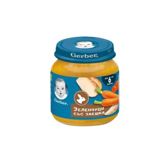 compare product Gerber Храна за бебета Пюре от зеленчуци и заешко от 6-ия месец, 125g, бурканче