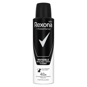compare product Rexona deo men invisible black+white дезодорант спрей 150мл