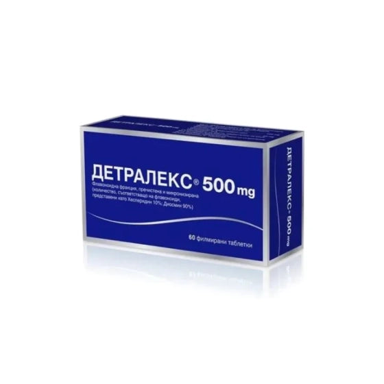DETRALEX Детралекс таблетки  при разширени вени и хемороиди 500мг х60