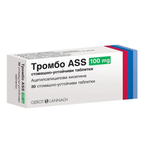 THROMBO ASS Тромбо ASS таблетки за профилактика на сърцето  100мг х30