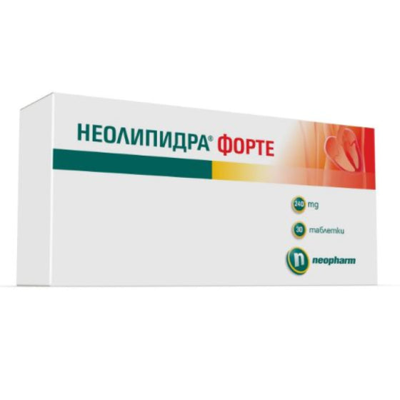 NEOLIPIDRA Неолипидра форте таблетки за намаляване нивата на холестерола и триглицеридите 240мг х30 Neopharm - Снимка 3 от 3