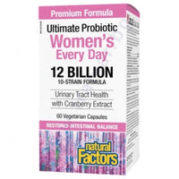 NATURAL FACTORS Мулти пробиотик за жени капсули  с червена боровинка х60 Natural Factors - Снимка 2 от 2