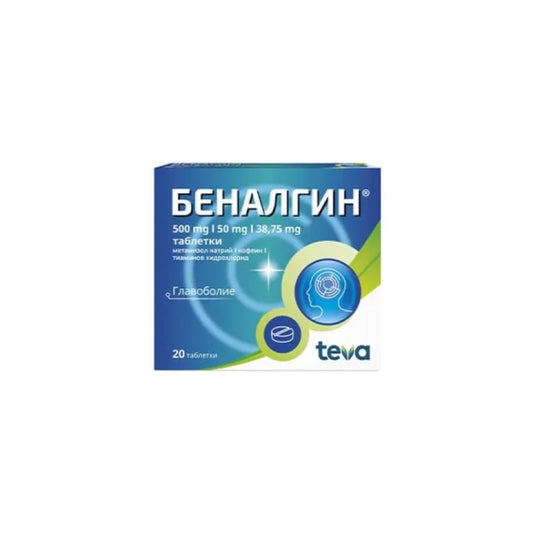 BENALGIN (B/D) Беналгин таблетки при главоболие х20