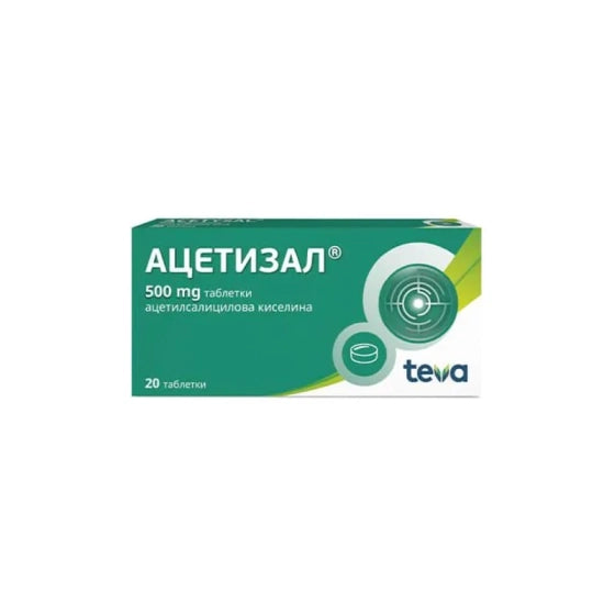 ACETYSAL (B/D) Ацетизал таблетки при болка и грипни състояния 500мг х20 Actavis