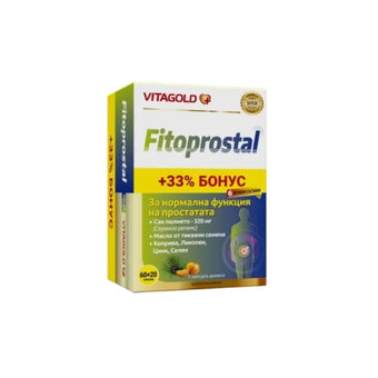 compare product Фитопростал капсули за нормална функция на простатата х60 + 20 капсули
