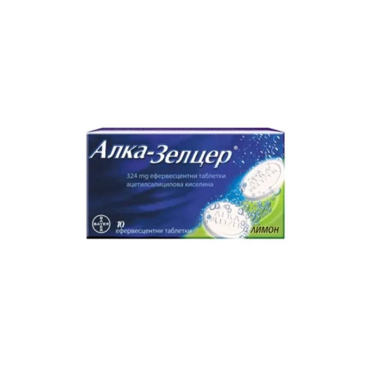 ALKA SELTZER Алка-зелцер ефервесцентни таблетки при главоболие 324мг х10