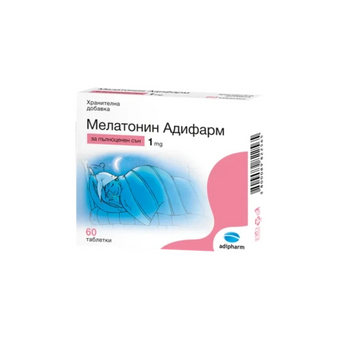 compare product Мелатонин таблетки за пълноценен сън 1мг х60 Adipharm