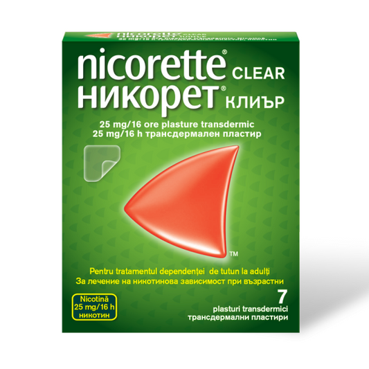 NICORETTE (MCN) Никорет пластири за отказване на цигарите 25мг/16ч х7 - Снимка 1 от 2