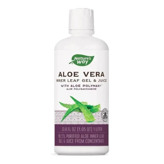 NATURES WAY Алое вера 99% гел и сок за добро храносмилане, контролира холестерола и кр. захар 1л Nature’s Way