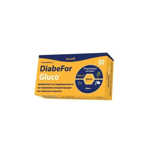 DIABEFOR Диабефор глюко таблетки за контрол на кръвна захар х60