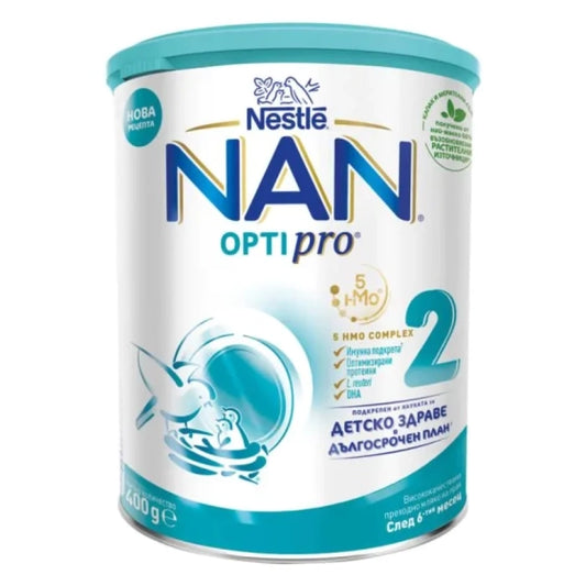 NAN Nestle NAN Optipro 2 HM-O Висококачествено обогатено преходно мляко на прах 6+ месеца 400г