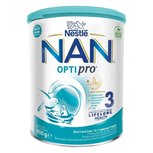 NAN Nestle NAN Optipro 3 HM-O Висококачественa обогатенa млечна напитка на прах 12+ месеца 800г