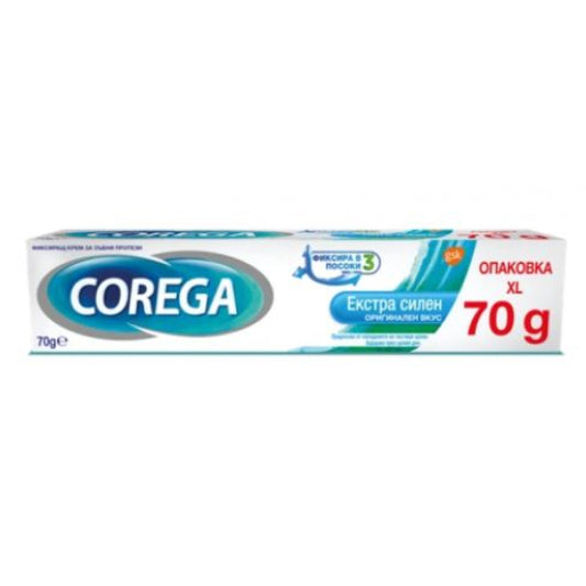 Корега фиксиращ крем extra strong 70мл