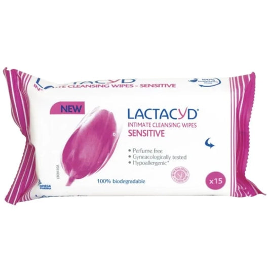 LACTACYD Лактацид кърпички sensitive х 15