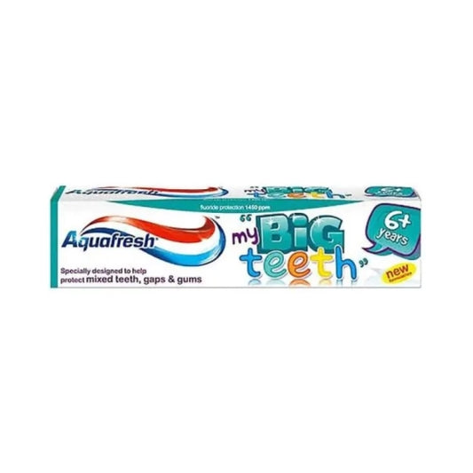 AQUAFRESH Паста за зъби aquafresh big teeth 50мл /6+г./