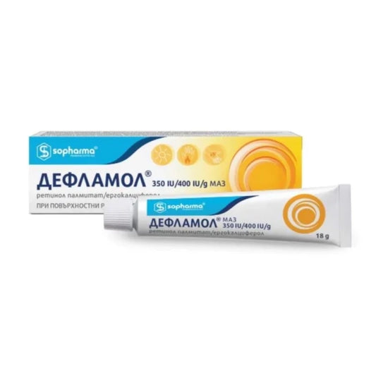 DEFLAMOL Дефламол унгвент при изгаряния, суха и раздразнена кожа 18гр