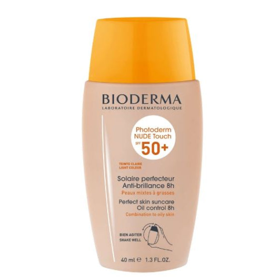 Bioderma Photoderm Nude touch Слънцезащитен тониран крем SPF50+ светъл цвят 40 мл