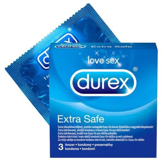 DUREX Презервативи durex extra safe х 3 син