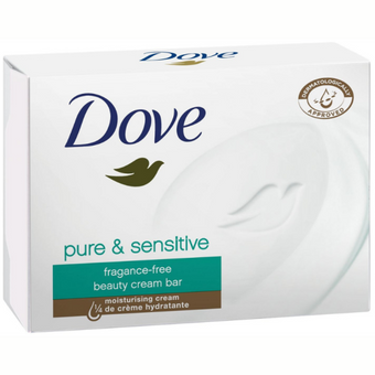 compare product Dove Pure Sensitive Kрем-сапун за ръце, лице и тяло за чувствителна кожа 90 г