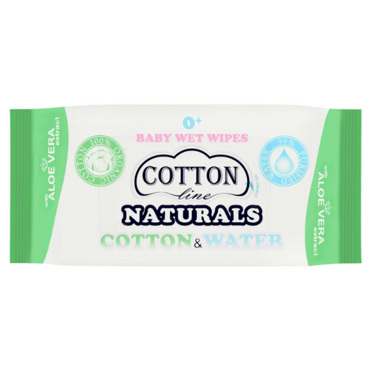 COTTON LINE Мокри кърпи cotton line naturals бебе алое х50