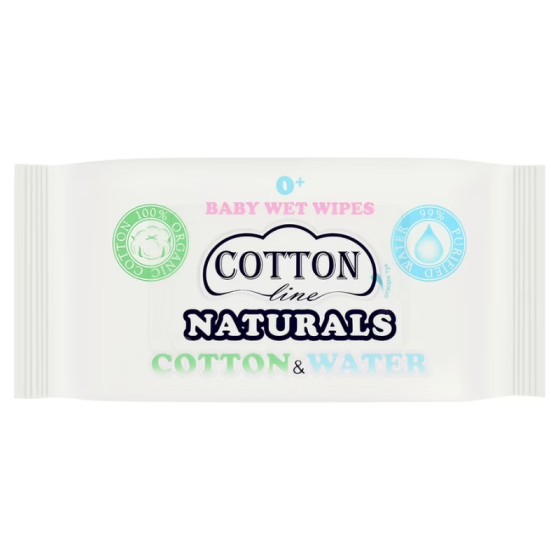 COTTON LINE Мокри кърпи cotton line naturals бебе х50