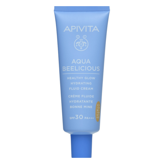 Apivita aqua beelicious тониран хидратиращ озаряващ флуид за лице SPF30 40мл - Снимка 2 от 2