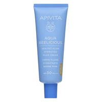 Apivita aqua beelicious тониран хидратиращ озаряващ флуид за лице SPF30 40мл - Снимка 2 от 2