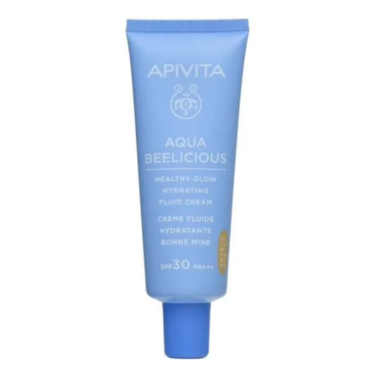 Apivita aqua beelicious тониран хидратиращ озаряващ флуид за лице SPF30 40мл - Снимка 1 от 2