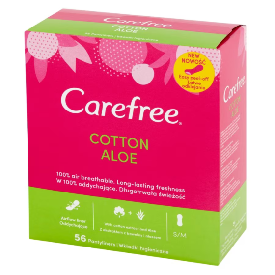 Carefree ежедневни превръзки Aloe 56 бр.