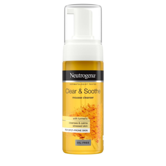 Neutrogena Clear&Soothe почистваща и успокояваща пяна с куркума 150 мл