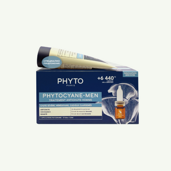 compare product Phyto Phytocyane Men Комплект - Терапия за косопад и Шампоан, 12 x 3.5 + 100 мл
